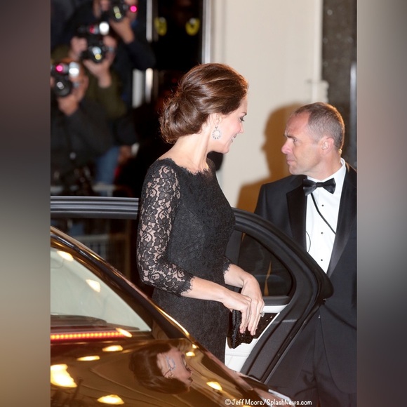 DVF - Diane Von Furstenburg Lace Dress in Plum, Size 4 - Picture 8 of 8